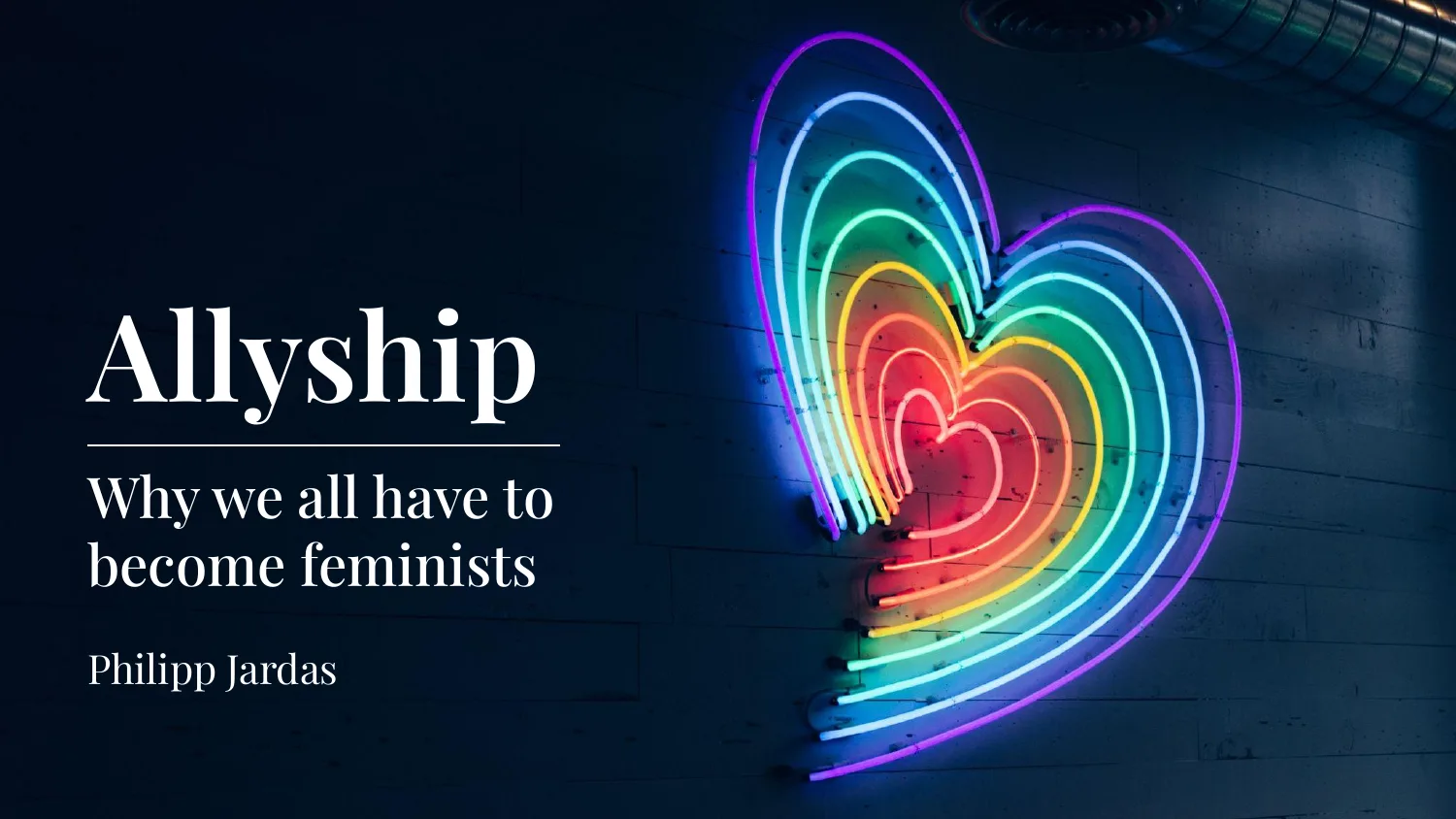 Title slide of the talk Allyship