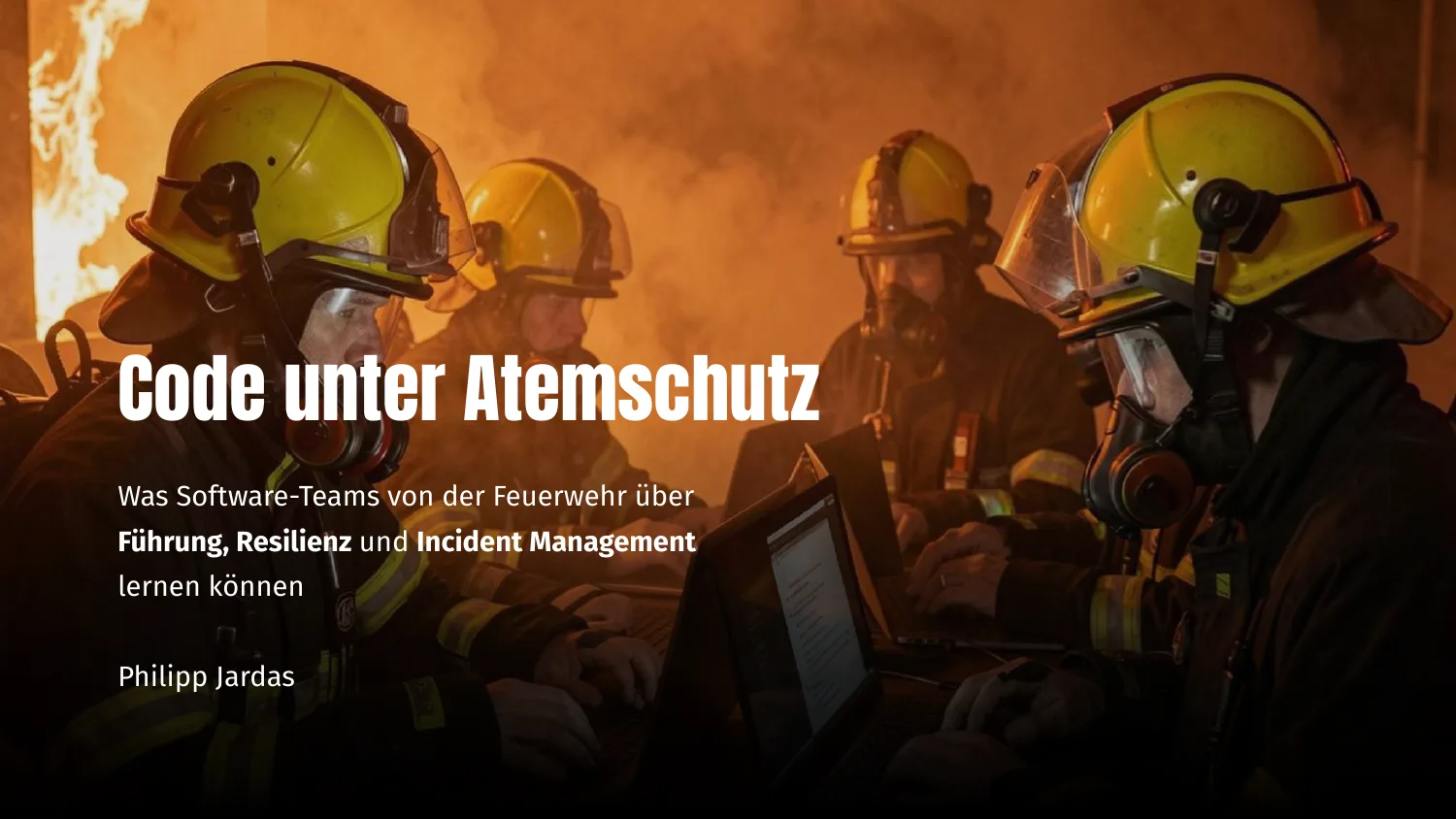 Title slide of the talk Code Under Fire